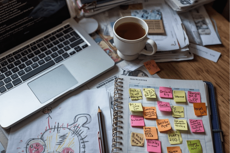 escritorio de madre emprendedora - emprender con hijos